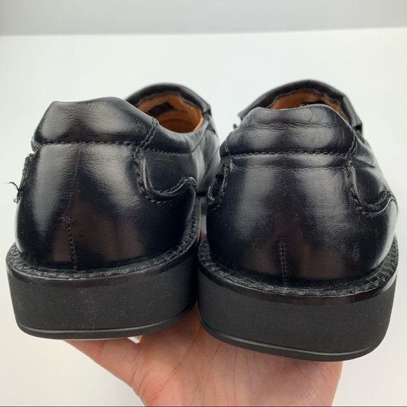 Ecco Mens loafers 44 10-10.5 black leather dress main image 5